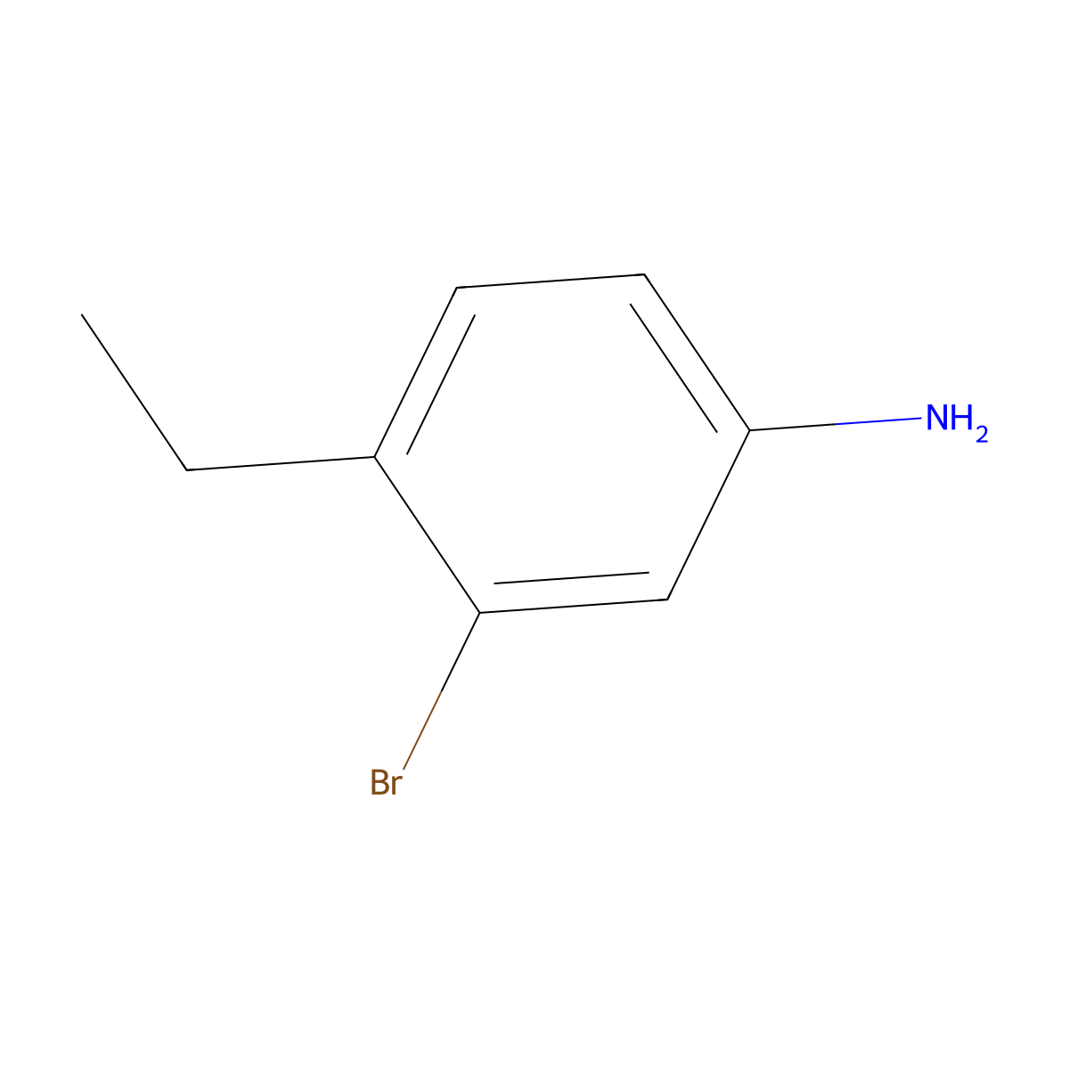 3-Bromo-4-ethylaniline molecular structure, CAS 52121-36-5