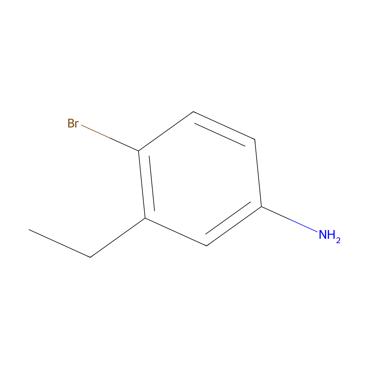 4-Bromo-3-ethylaniline molecular structure, CAS 52121-42-3