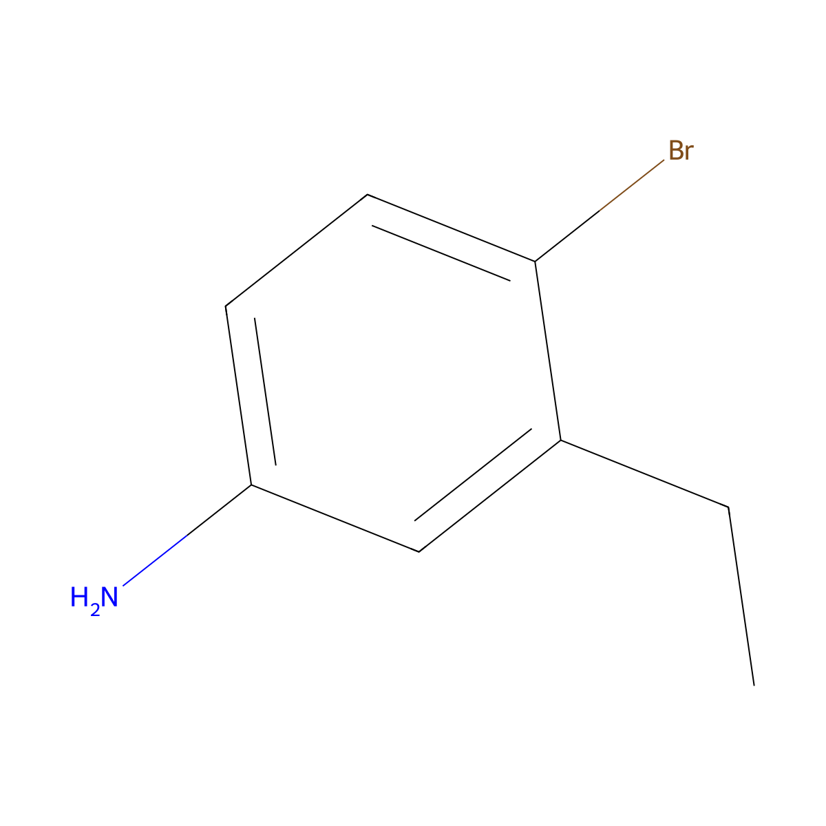 4-Bromo-3-ethylaniline molecular structure, CAS 52121-42-3
