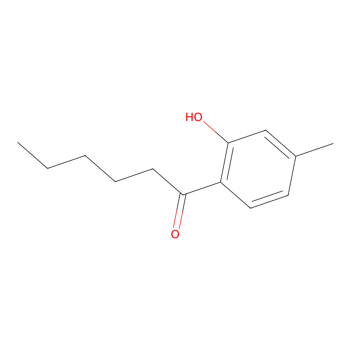 1-(2-Hydroxy-4-methylphenyl)hexan-1-one molecular structure, CAS 52122-70-0