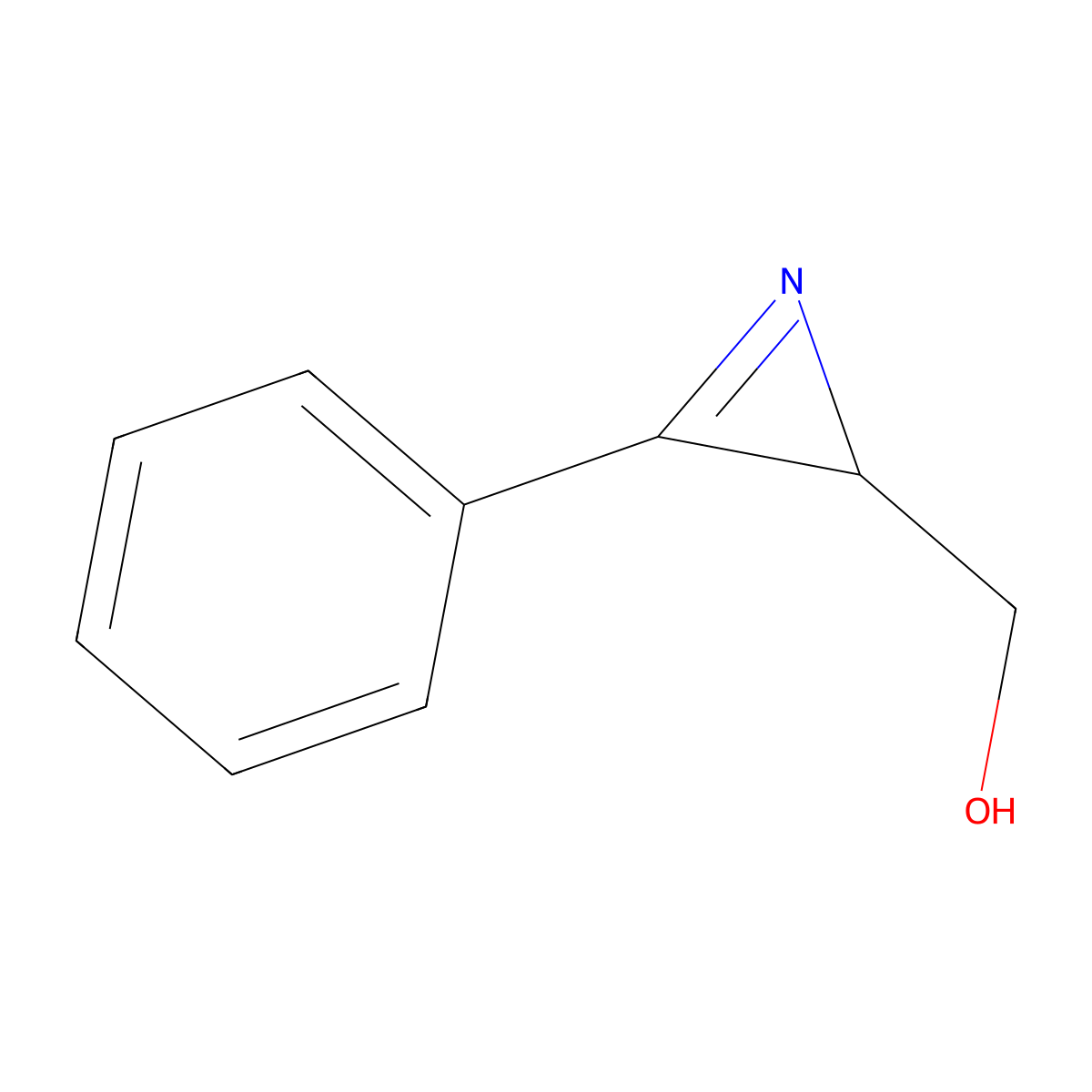 (3-Phenyl-2H-aziren-2-yl)methanol molecular structure, CAS 52124-00-2