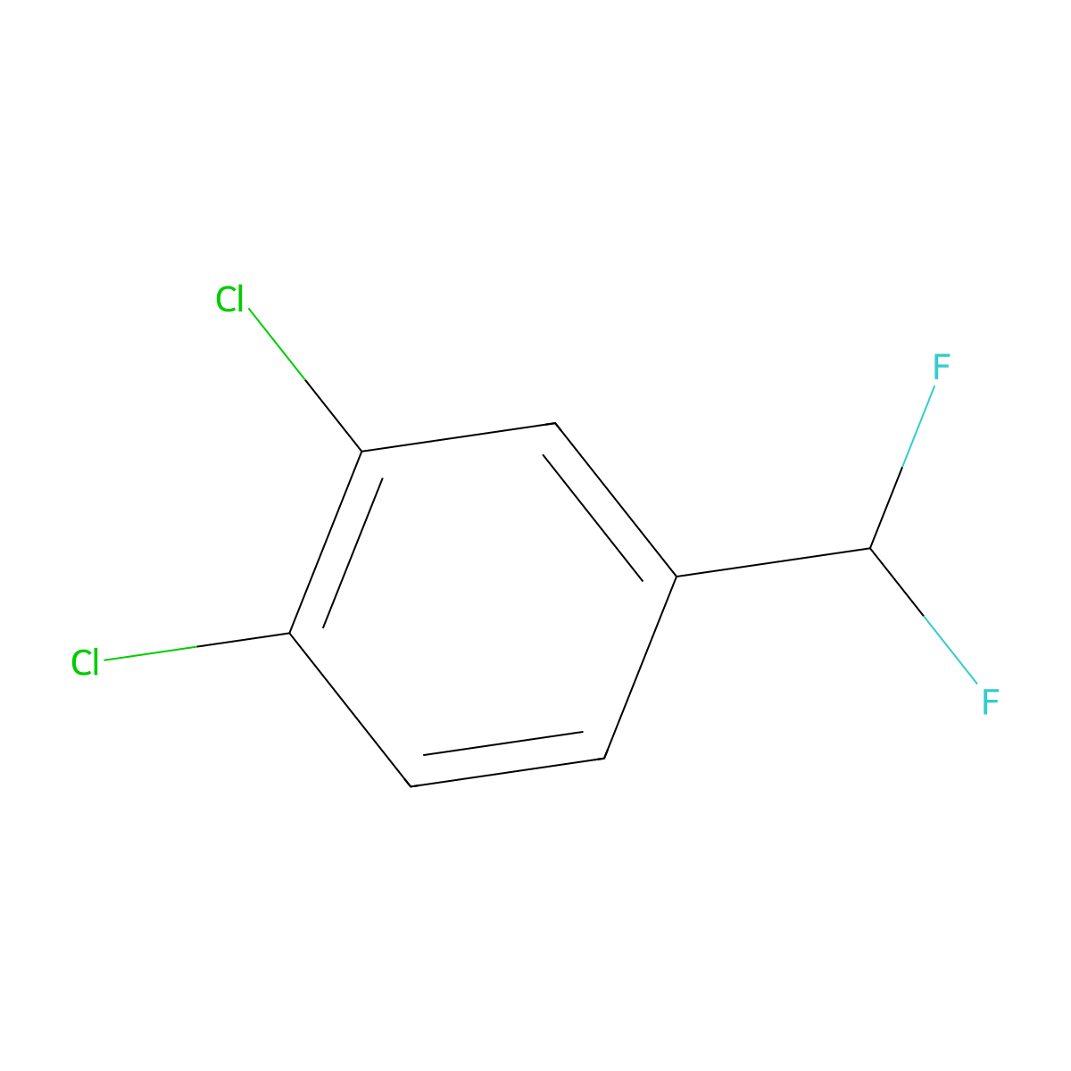 1,2-Dichloro-4-(difluoromethyl)benzene molecular structure, CAS 52126-13-3