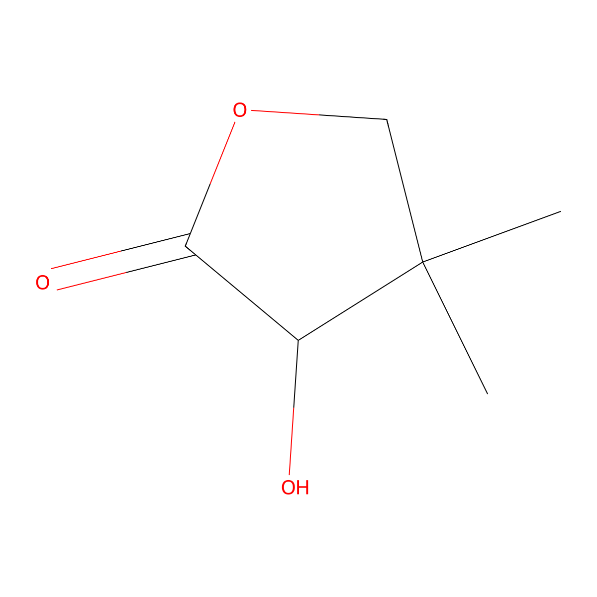 (+-)-Pantolactone molecular structure, CAS 52126-90-6