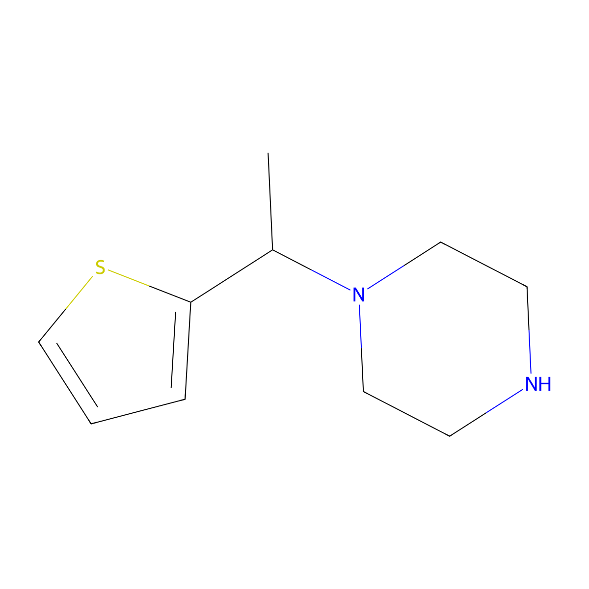 1-[1-(Thiophen-2-yl)ethyl]piperazine molecular structure, CAS 521263-96-7
