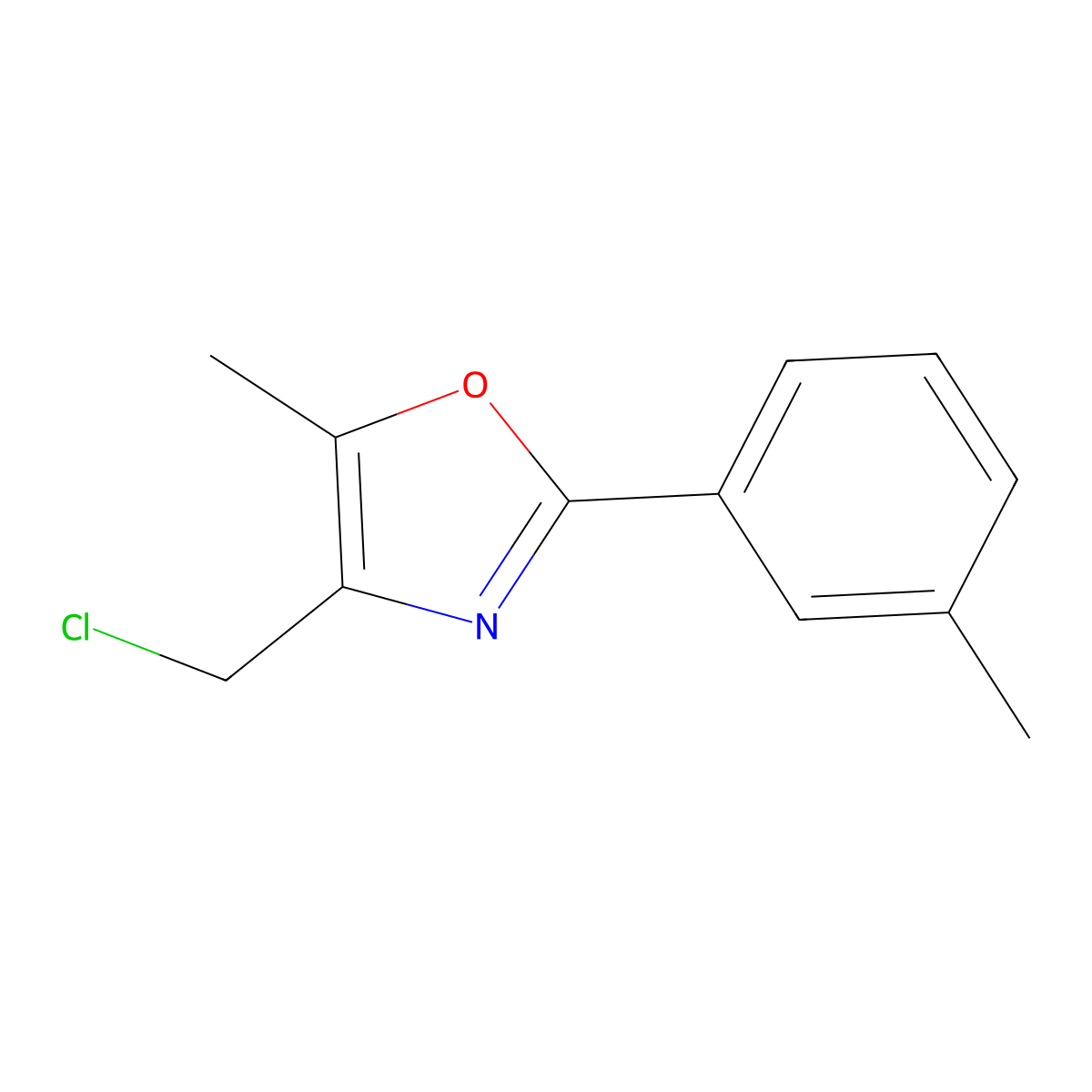 4-(Chloromethyl)-5-Methyl-2-(3-Methylphenyl)-1,3-Oxazole molecular structure, CAS 521266-92-2