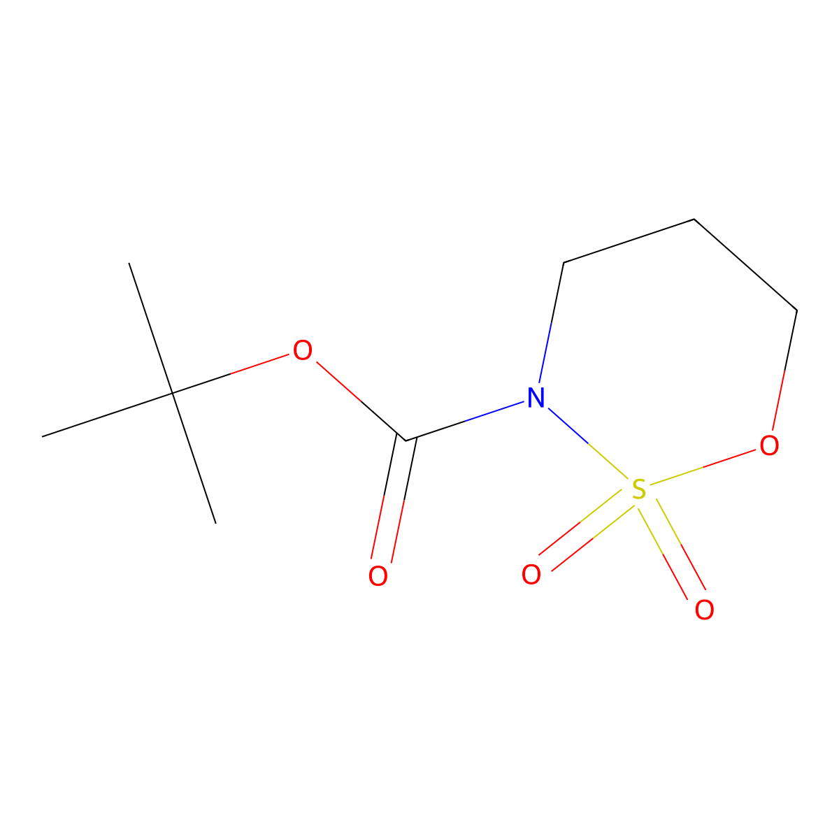 tert-Butyl 1,2,3-oxathiazinane-3-carboxylate 2,2-dioxide molecular structure, CAS 521267-18-5