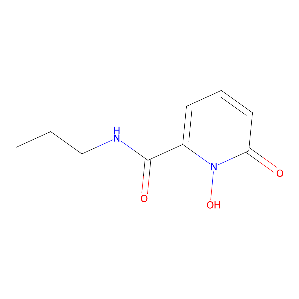 1-Hydroxy-6-oxo-N-propyl-1,6-dihydropyridine-2-carboxamide molecular structure, CAS 521269-65-8
