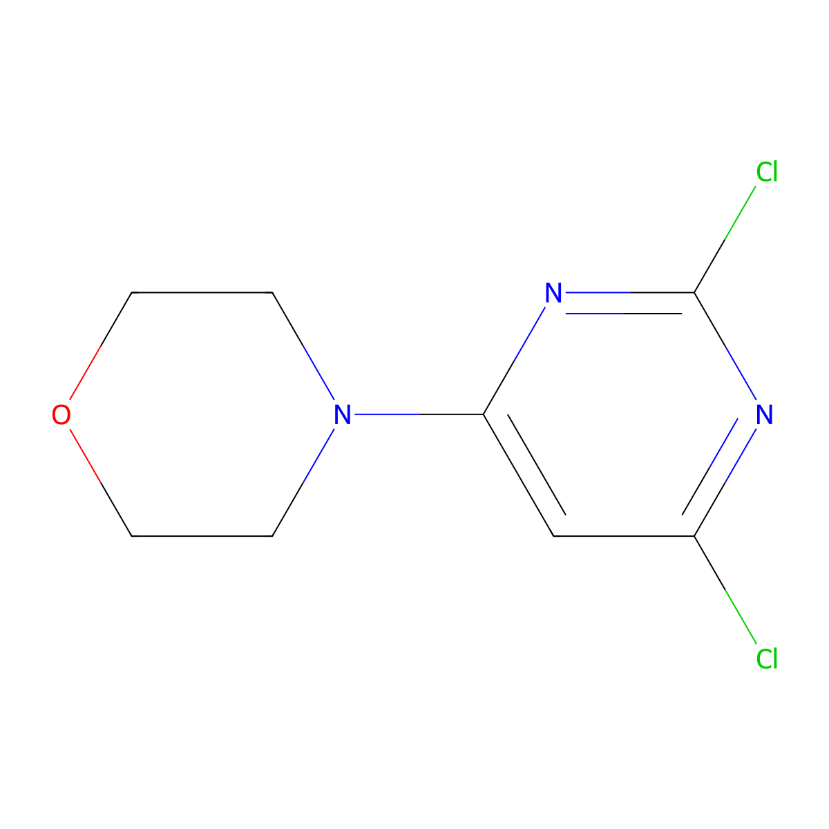 4-(2,6-Dichloropyrimidin-4-yl)morpholine molecular structure, CAS 52127-83-0