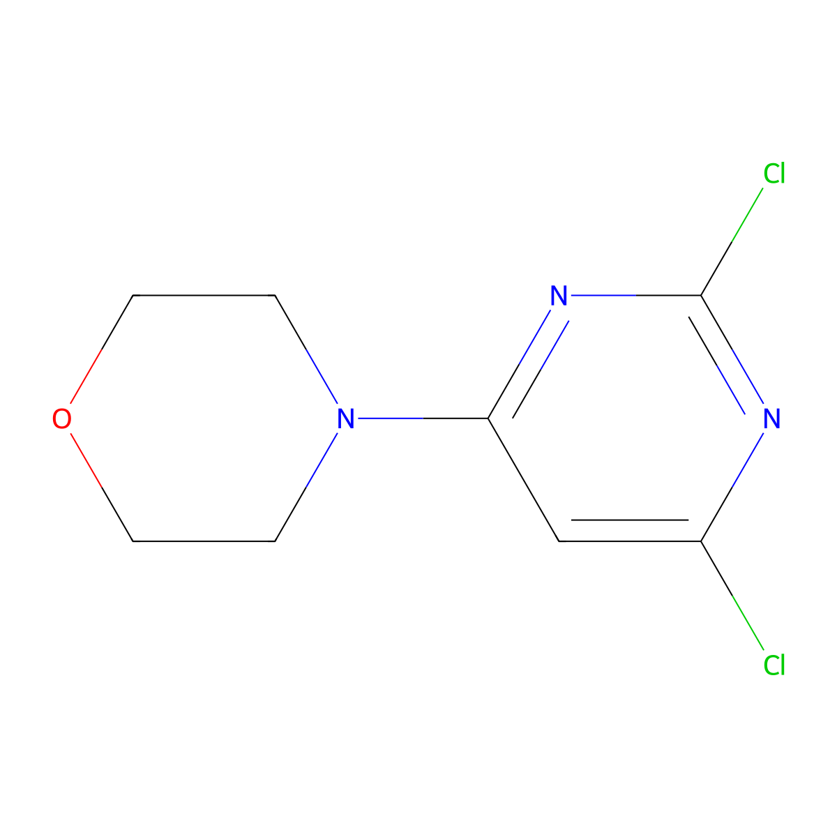 4-(2,6-Dichloropyrimidin-4-yl)morpholine molecular structure, CAS 52127-83-0