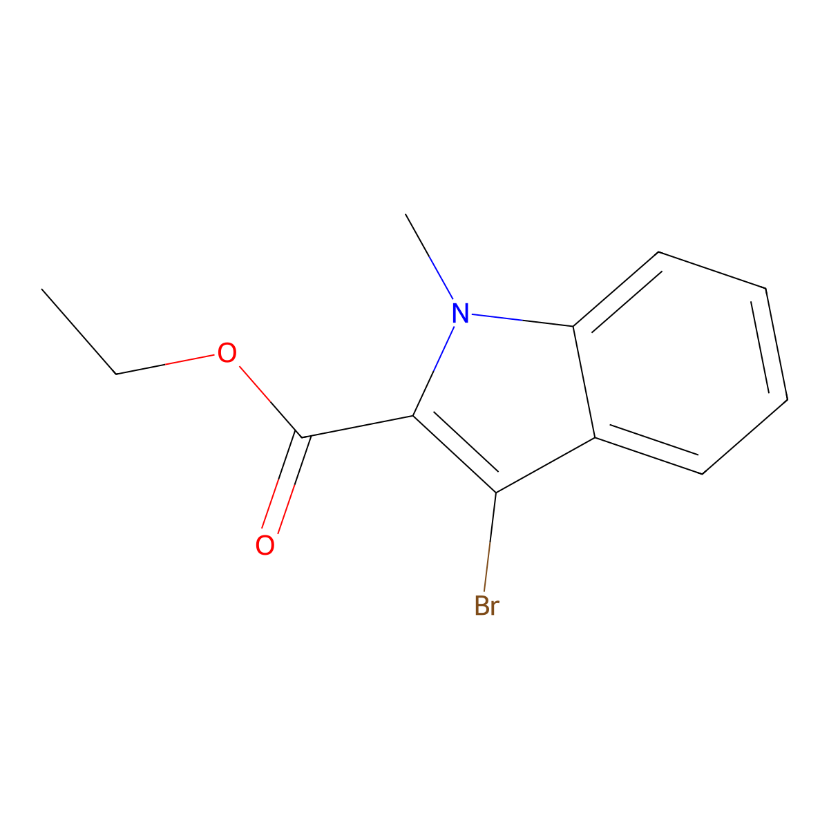 ethyl 3-bromo-1-methyl-1H-indole-2-carboxylate molecular structure, CAS 521276-41-5