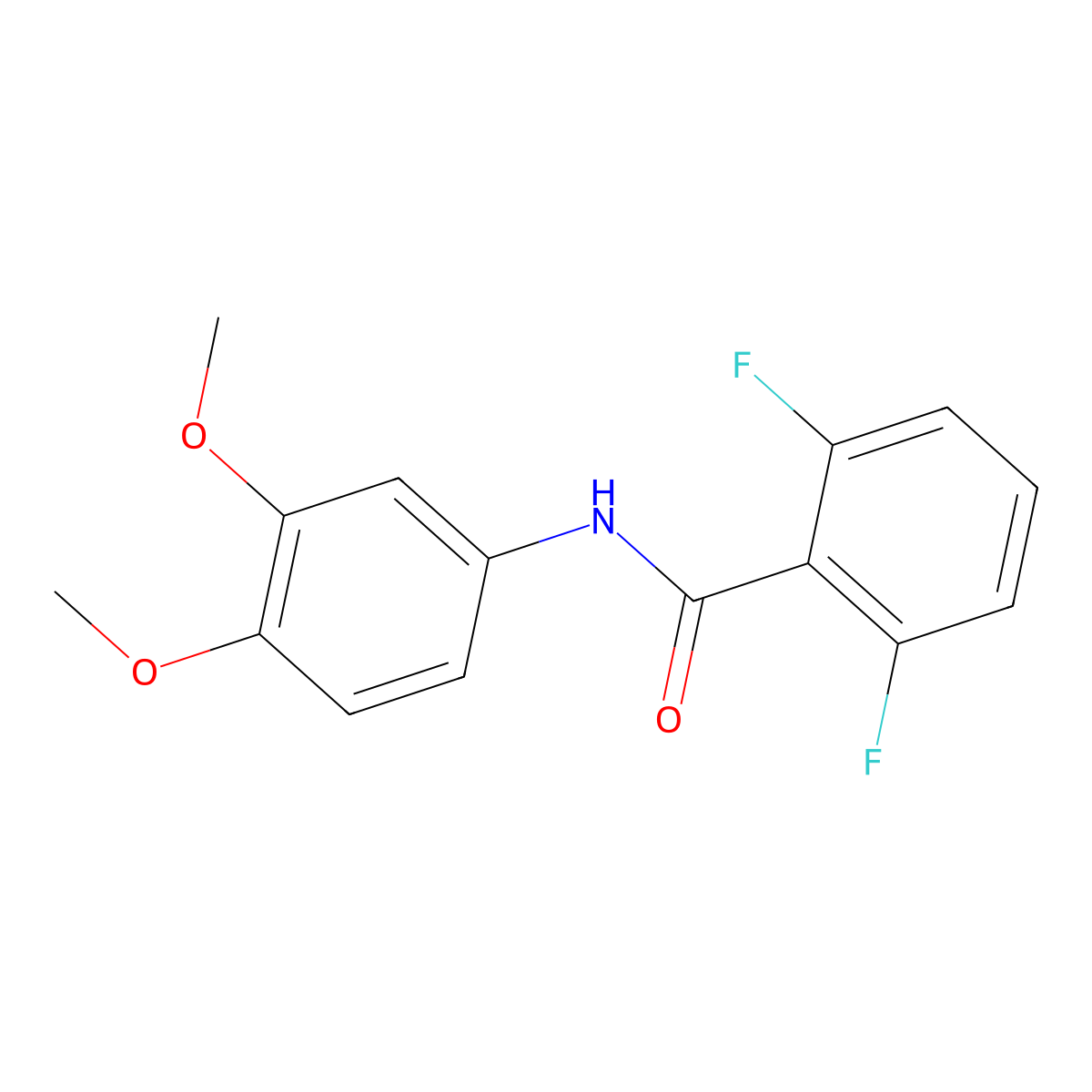 N-(3,4-dimethoxyphenyl)-2,6-difluorobenzamide molecular structure, CAS 521282-62-2