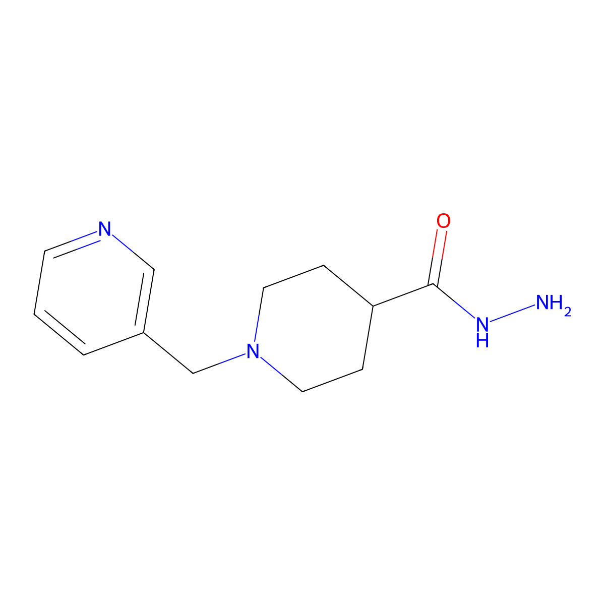 1-(Pyridin-3-ylmethyl)piperidine-4-carbohydrazide molecular structure, CAS 521289-39-4
