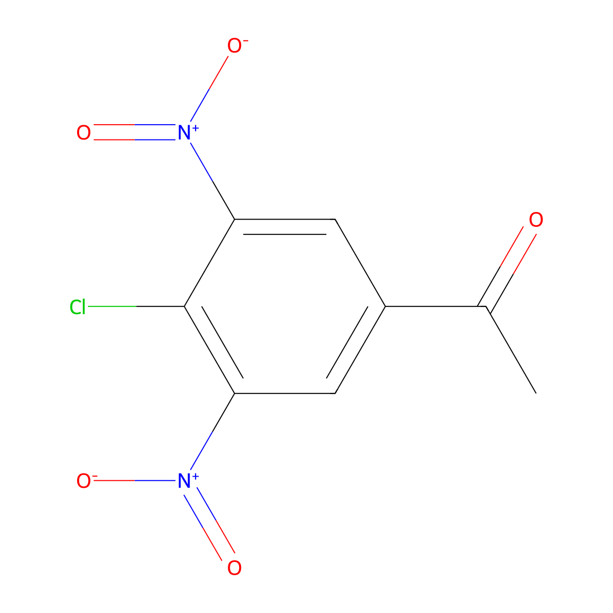 Ethanone, 1-(4-chloro-3,5-dinitrophenyl)- molecular structure, CAS 52129-70-1