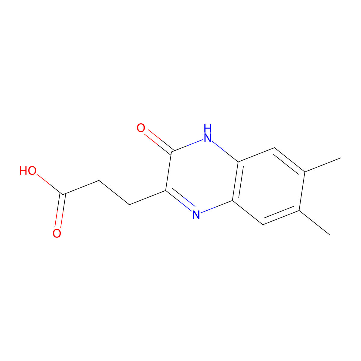 3-(6,7-Dimethyl-3-oxo-3,4-dihydroquinoxalin-2-yl)propanoic acid molecular structure, CAS 521292-68-2