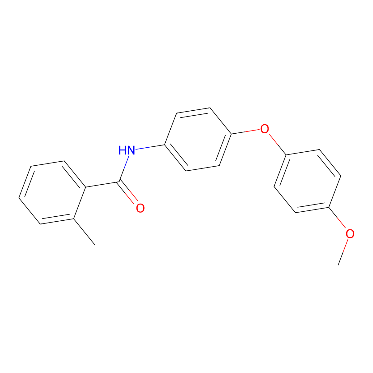 N-[4-(4-methoxyphenoxy)phenyl]-2-methylbenzamide molecular structure, CAS 521295-60-3