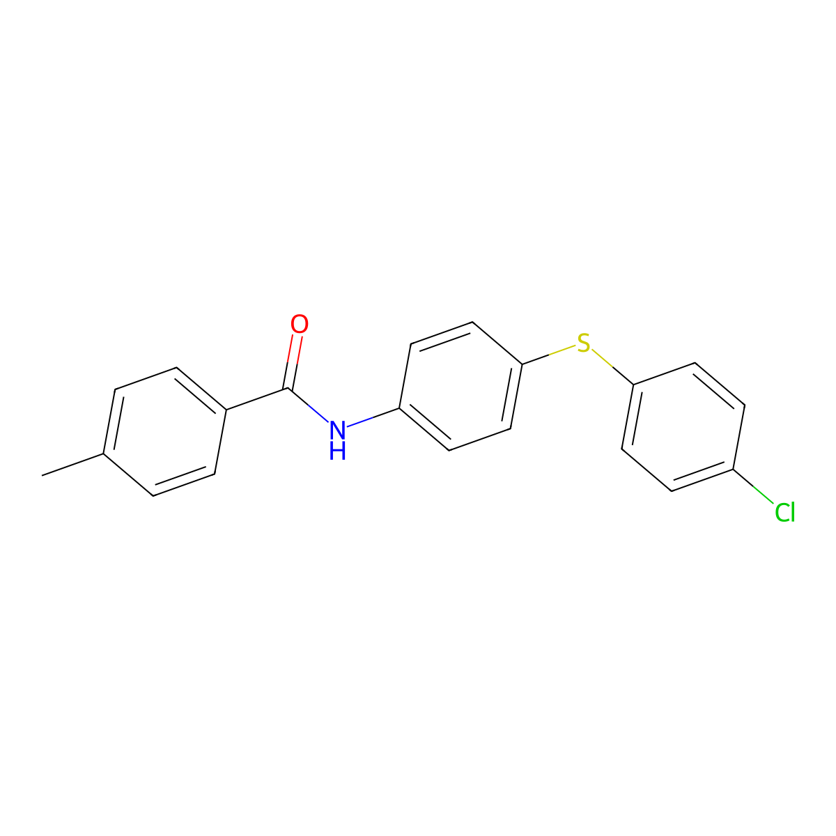 N-{4-[(4-chlorophenyl)sulfanyl]phenyl}-4-methylbenzamide molecular structure, CAS 521295-64-7