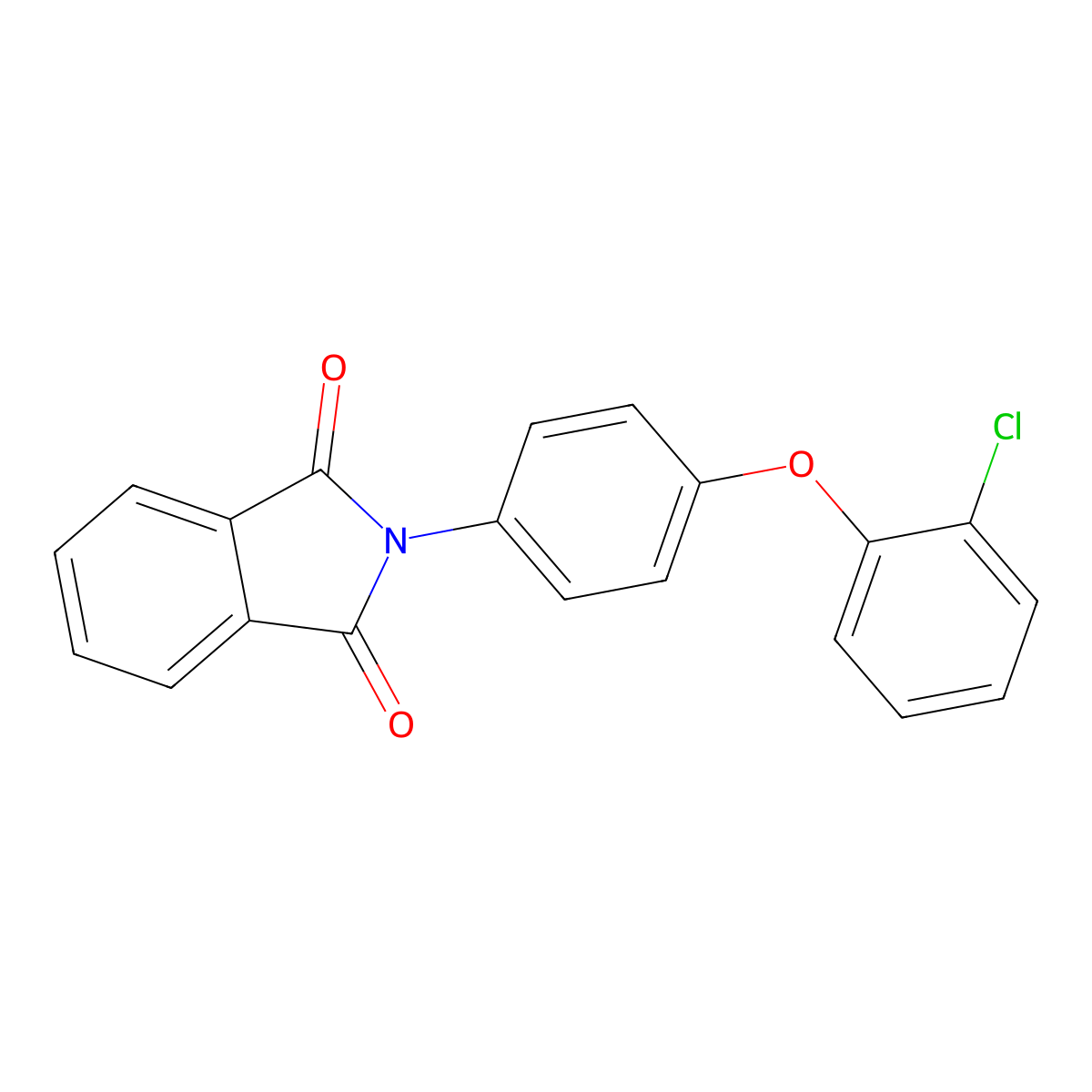 2-[4-(2-chlorophenoxy)phenyl]-1H-isoindole-1,3(2H)-dione molecular structure, CAS 521295-65-8