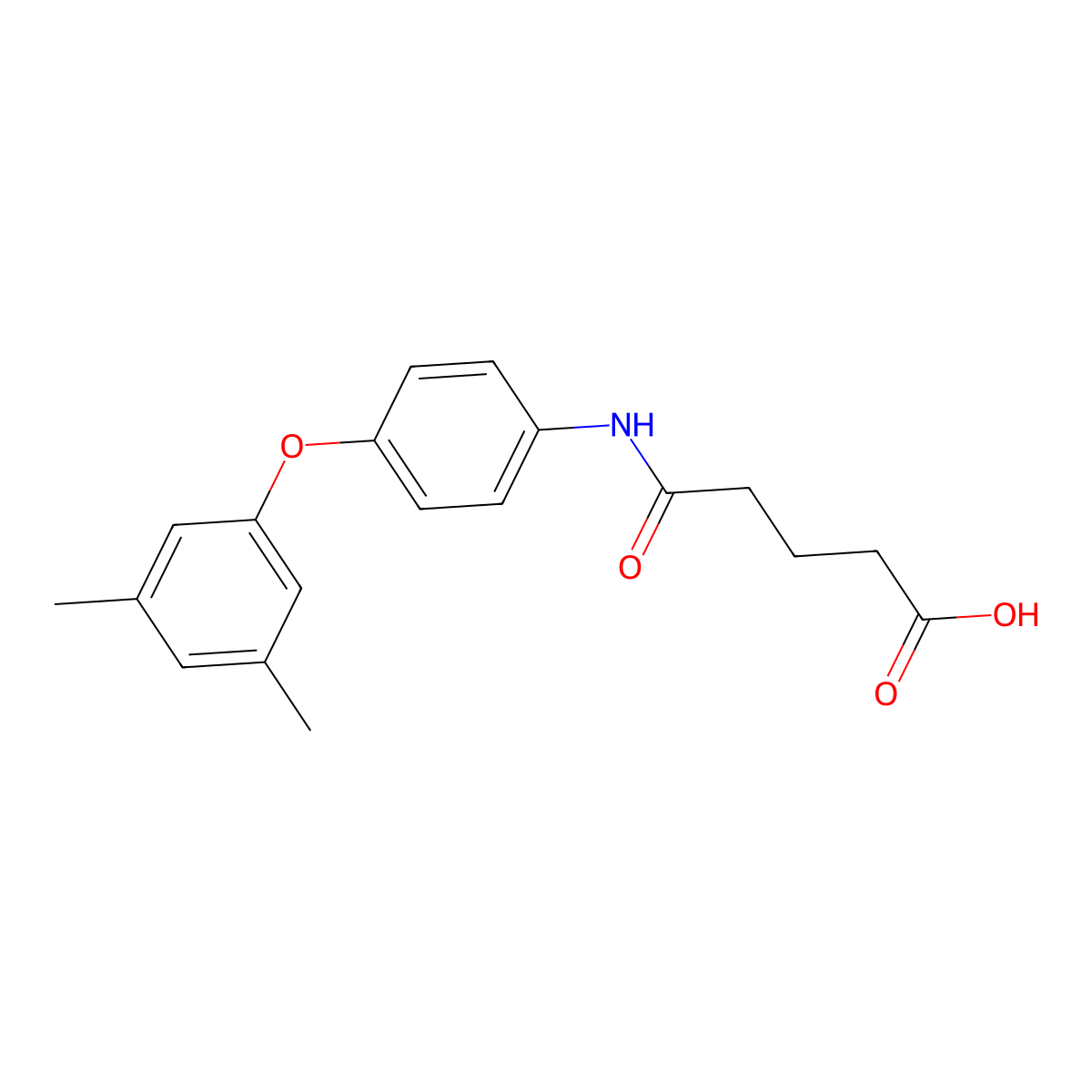 5-[4-(3,5-Dimethylphenoxy)anilino]-5-oxopentanoic acid molecular structure, CAS 521295-71-6