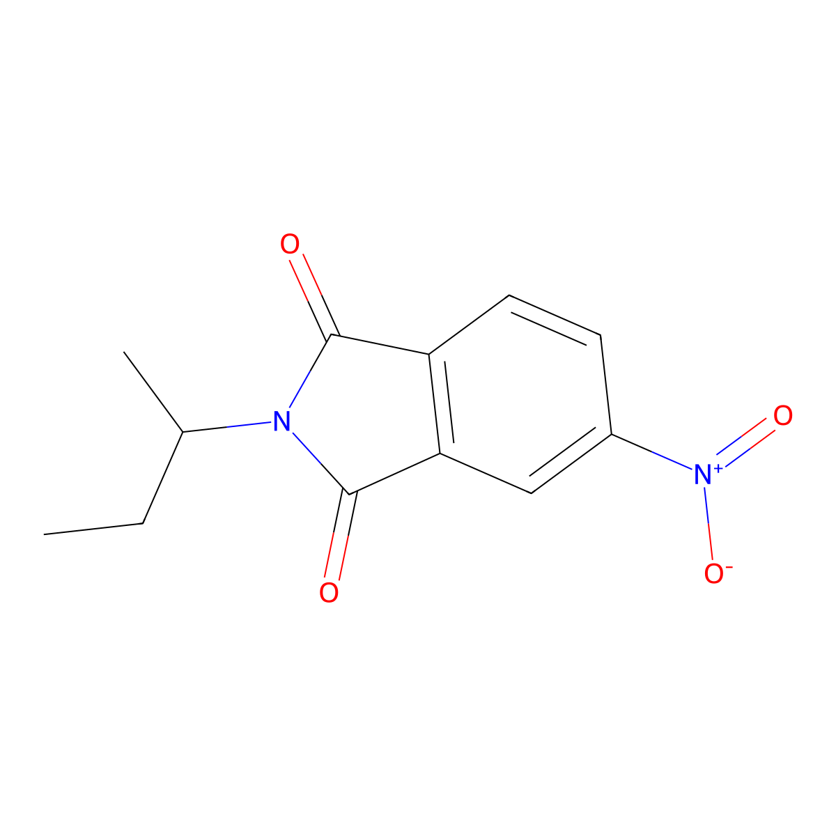 2-(butan-2-yl)-5-nitro-2,3-dihydro-1H-isoindole-1,3-dione molecular structure, CAS 521298-12-4