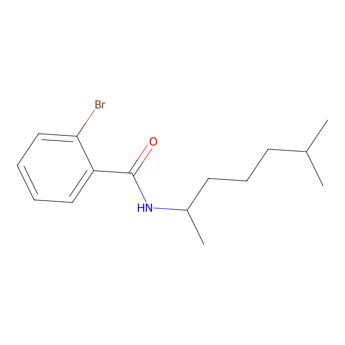 2-bromo-N-(6-methylheptan-2-yl)benzamide molecular structure, CAS 521298-47-5