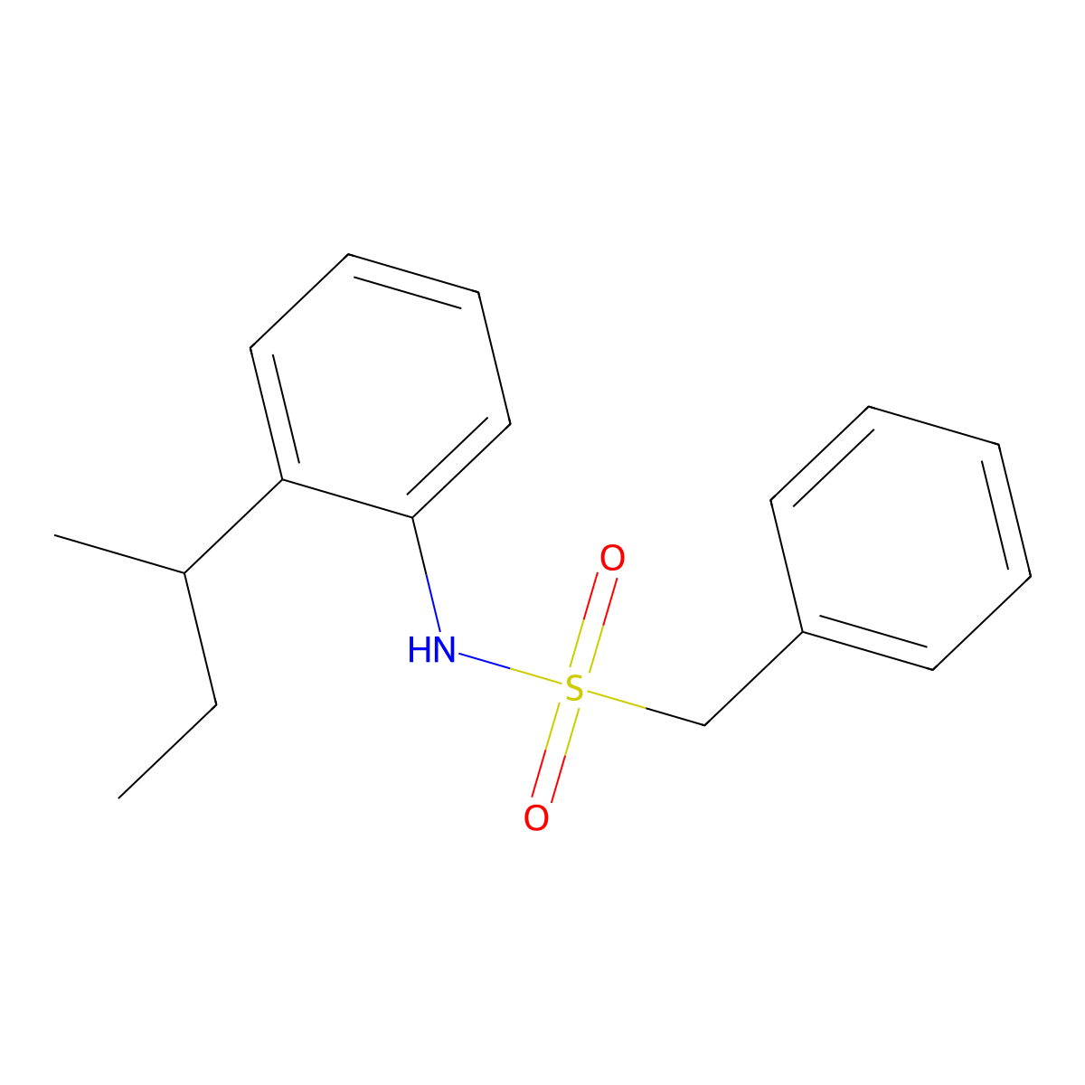 N-[2-(butan-2-yl)phenyl]-1-phenylmethanesulfonamide molecular structure, CAS 521298-71-5