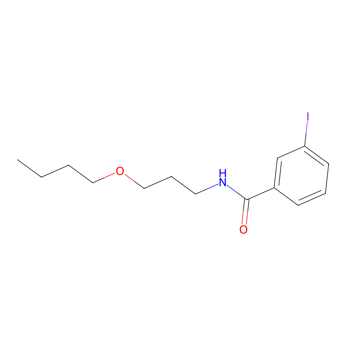 N-(3-butoxypropyl)-3-iodobenzamide molecular structure, CAS 521299-36-5