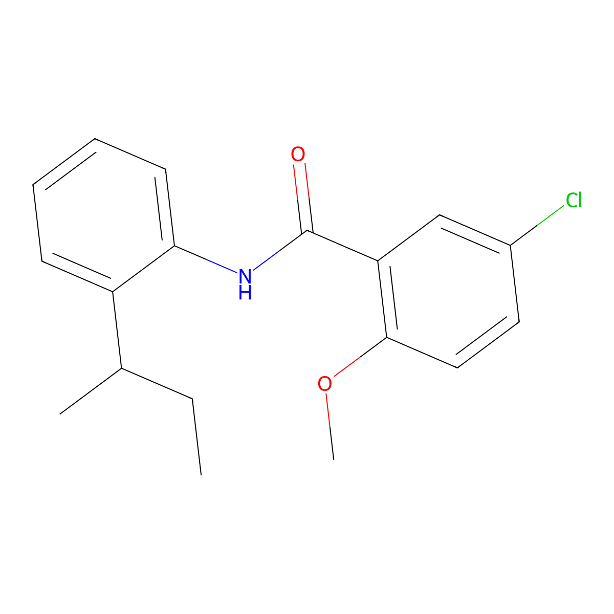 N-[2-(butan-2-yl)phenyl]-5-chloro-2-methoxybenzamide molecular structure, CAS 521299-58-1