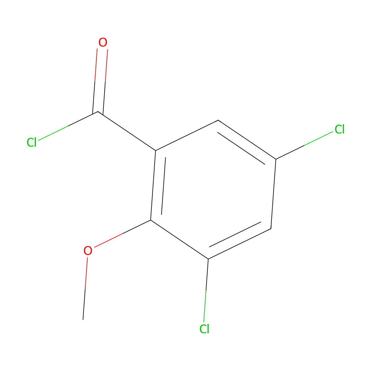 3,5-dichloro-2-methoxy-benzoyl Chloride molecular structure, CAS 5213-08-1
