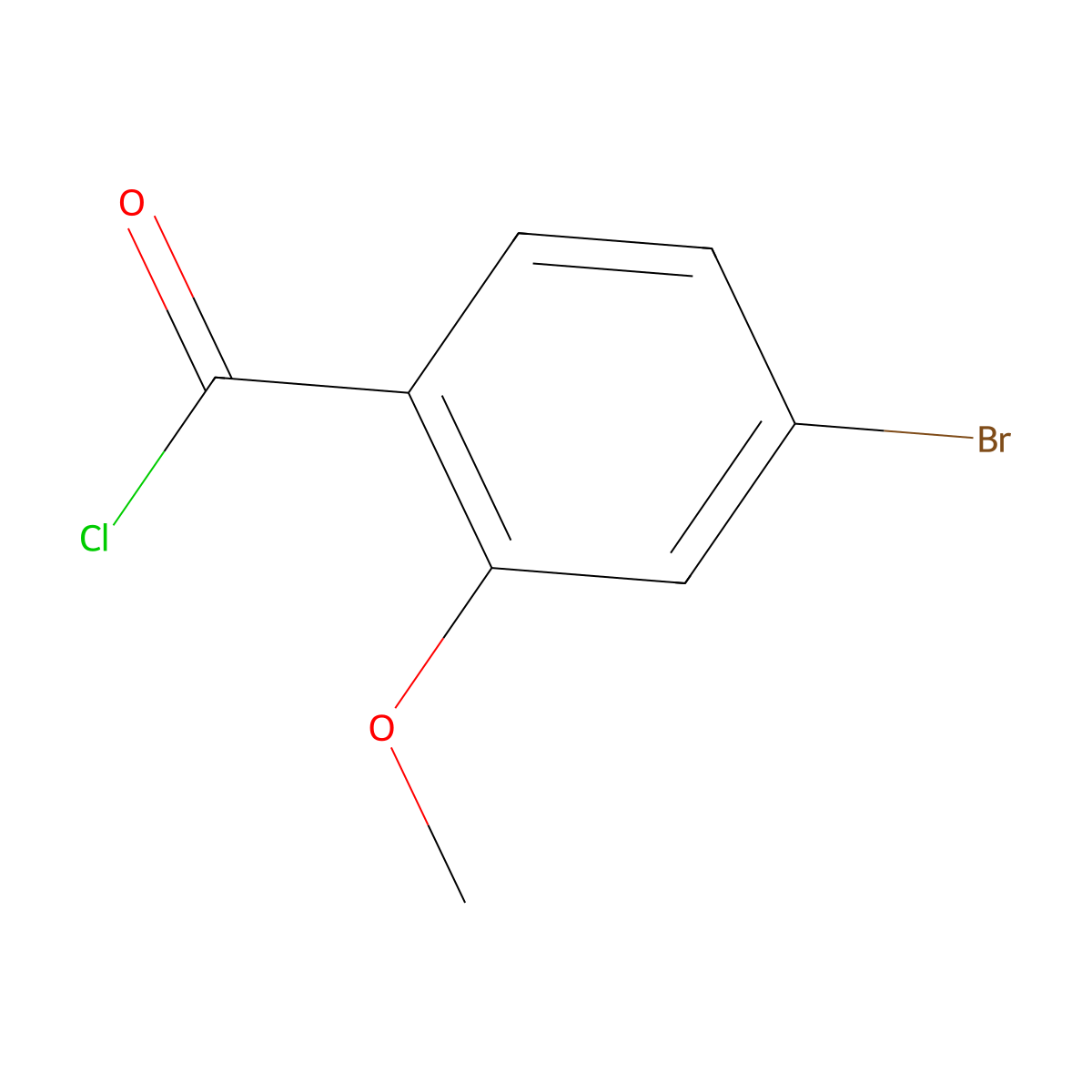 4-Bromo-2-methoxybenzoyl chloride molecular structure, CAS 5213-16-1
