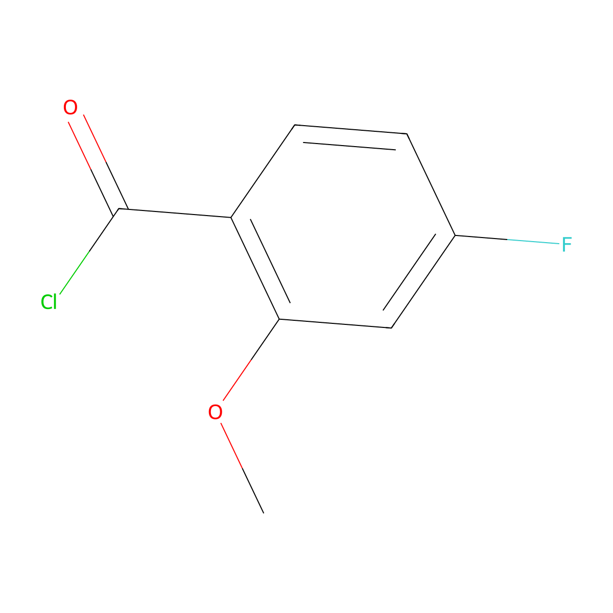 4-Fluoro-2-methoxybenzoyl chloride molecular structure, CAS 5213-17-2
