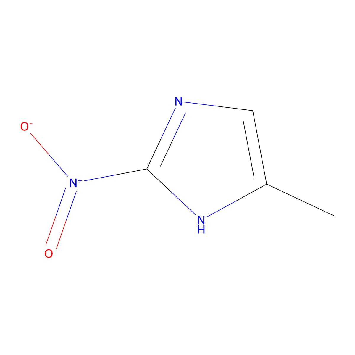 Imidazole, 4-methyl-2-nitro-, mixed with 5-methyl-2-nitroimidazole (1:1) molecular structure, CAS 5213-35-4