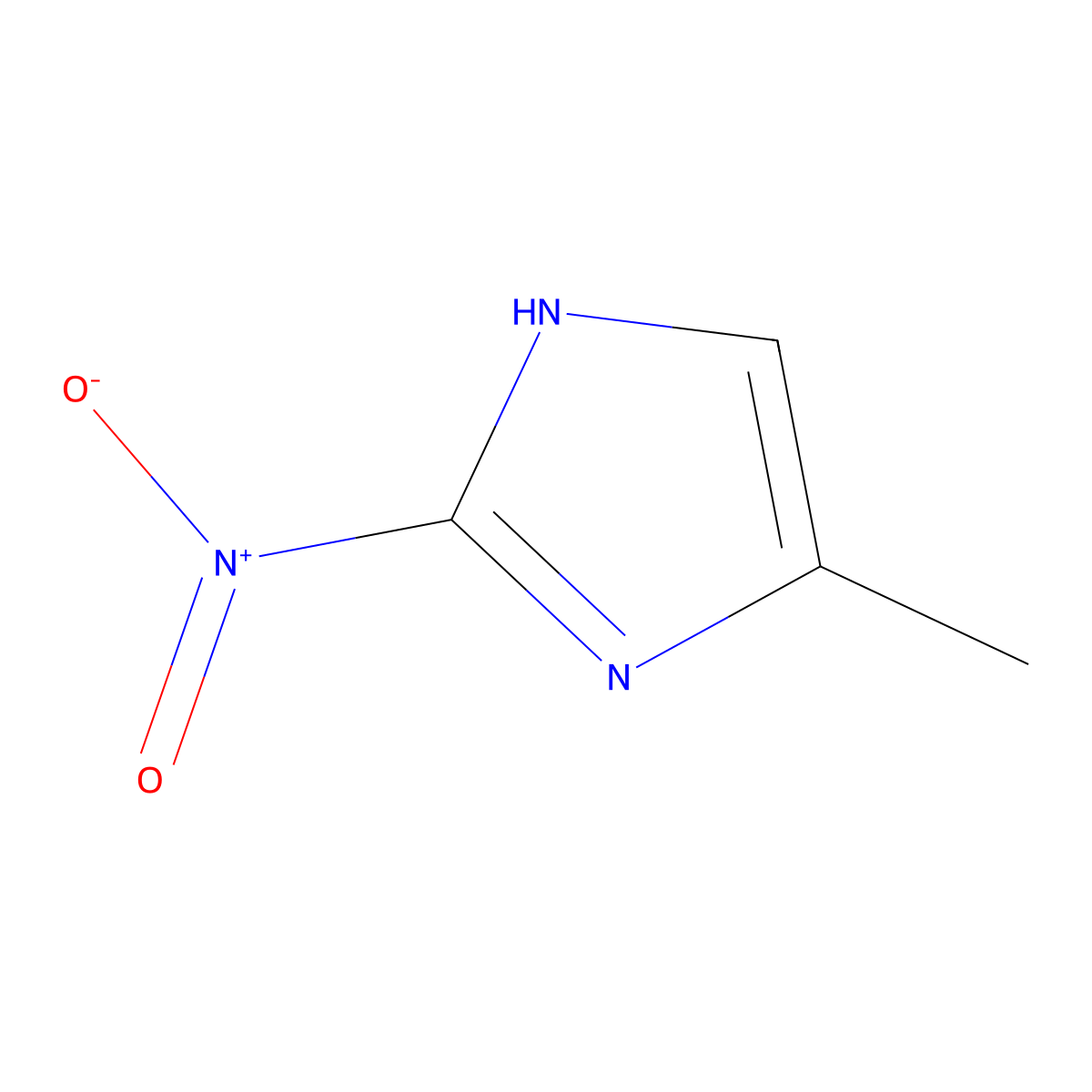 Imidazole, 4-methyl-2-nitro-, mixed with 5-methyl-2-nitroimidazole (1:1) molecular structure, CAS 5213-35-4