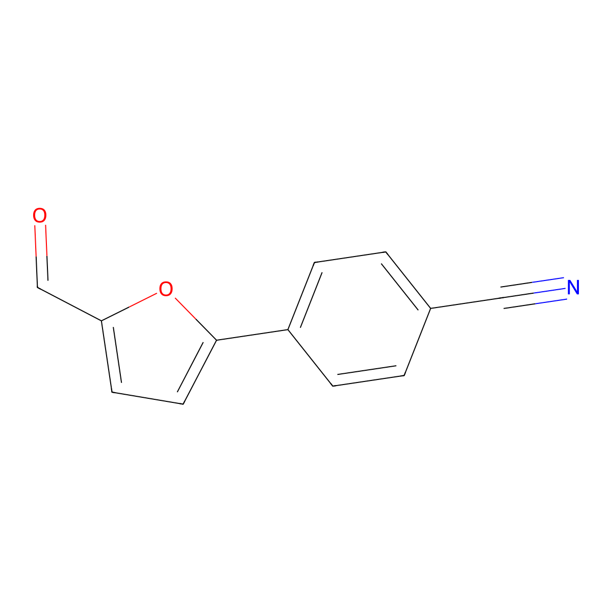 4-(5-Formylfuran-2-yl)benzonitrile molecular structure, CAS 52130-32-2