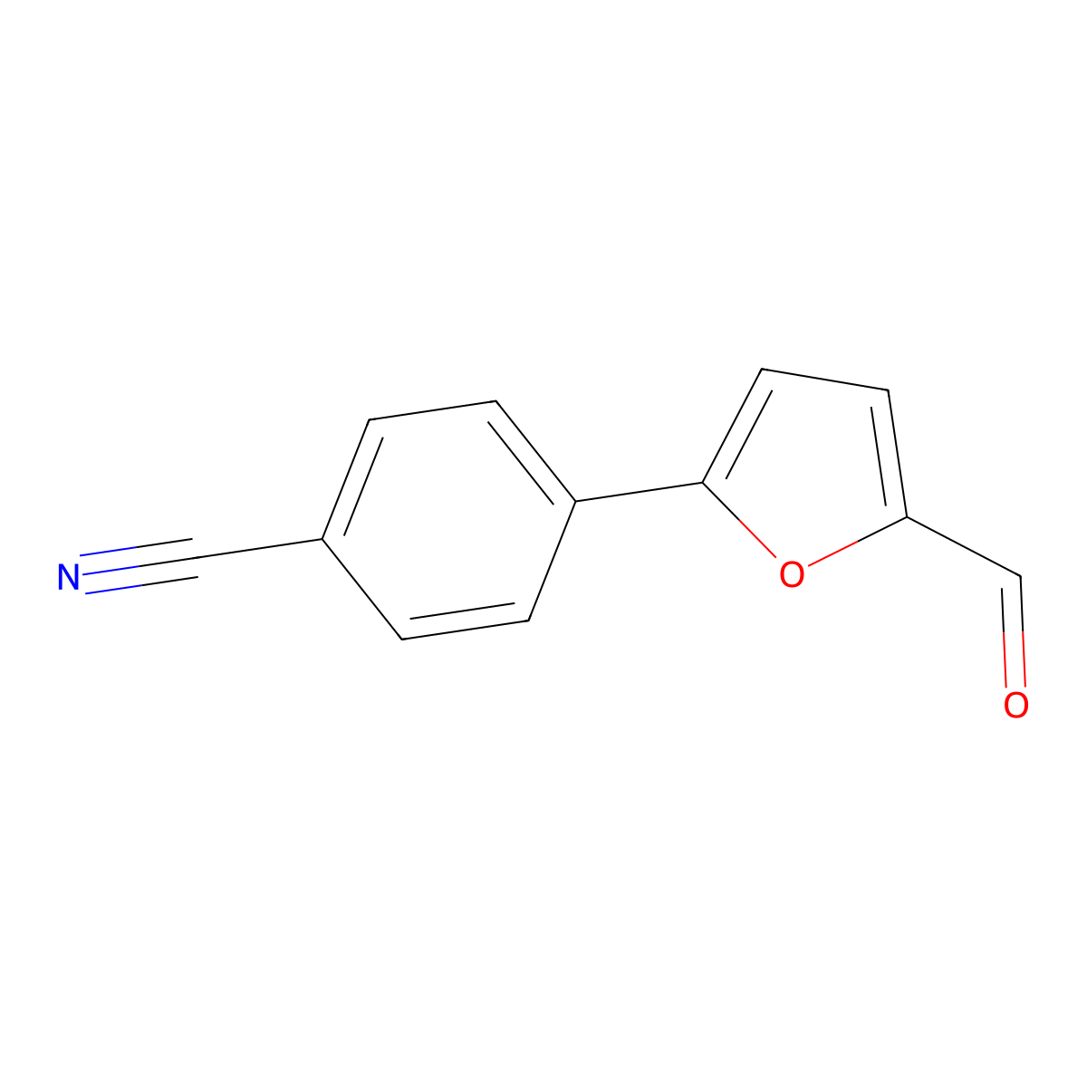 4-(5-Formylfuran-2-yl)benzonitrile molecular structure, CAS 52130-32-2