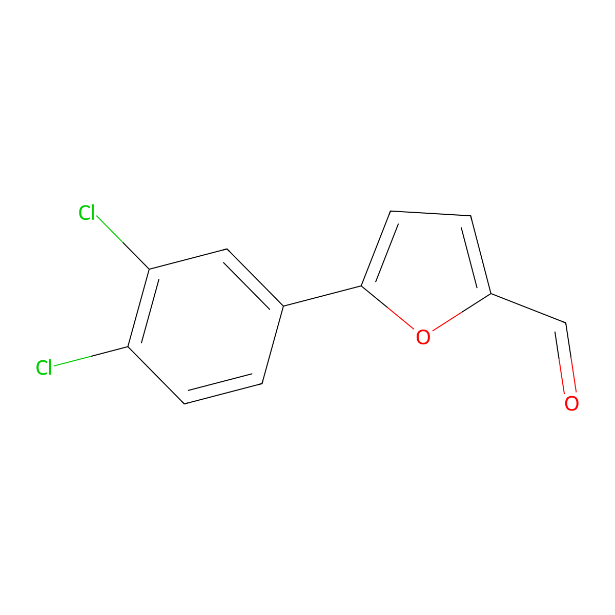 5-(3,4-Dichlorophenyl)-2-furaldehyde molecular structure, CAS 52130-34-4
