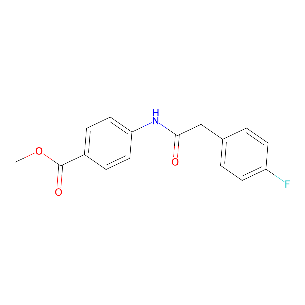 Methyl 4-{[(4-fluorophenyl)acetyl]amino}benzoate molecular structure, CAS 521300-14-1