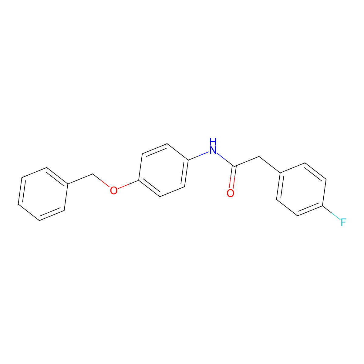 N-[4-(benzyloxy)phenyl]-2-(4-fluorophenyl)acetamide molecular structure, CAS 521300-22-1