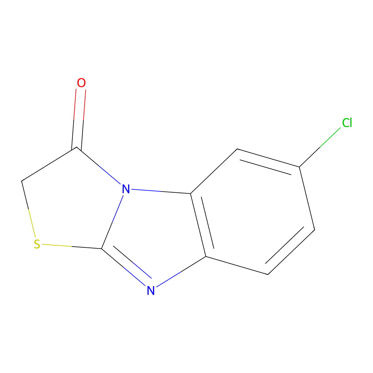 6-chloro[1,3]thiazolo[3,2-a]benzimidazol-3(2H)-one molecular structure, CAS 52131-38-1