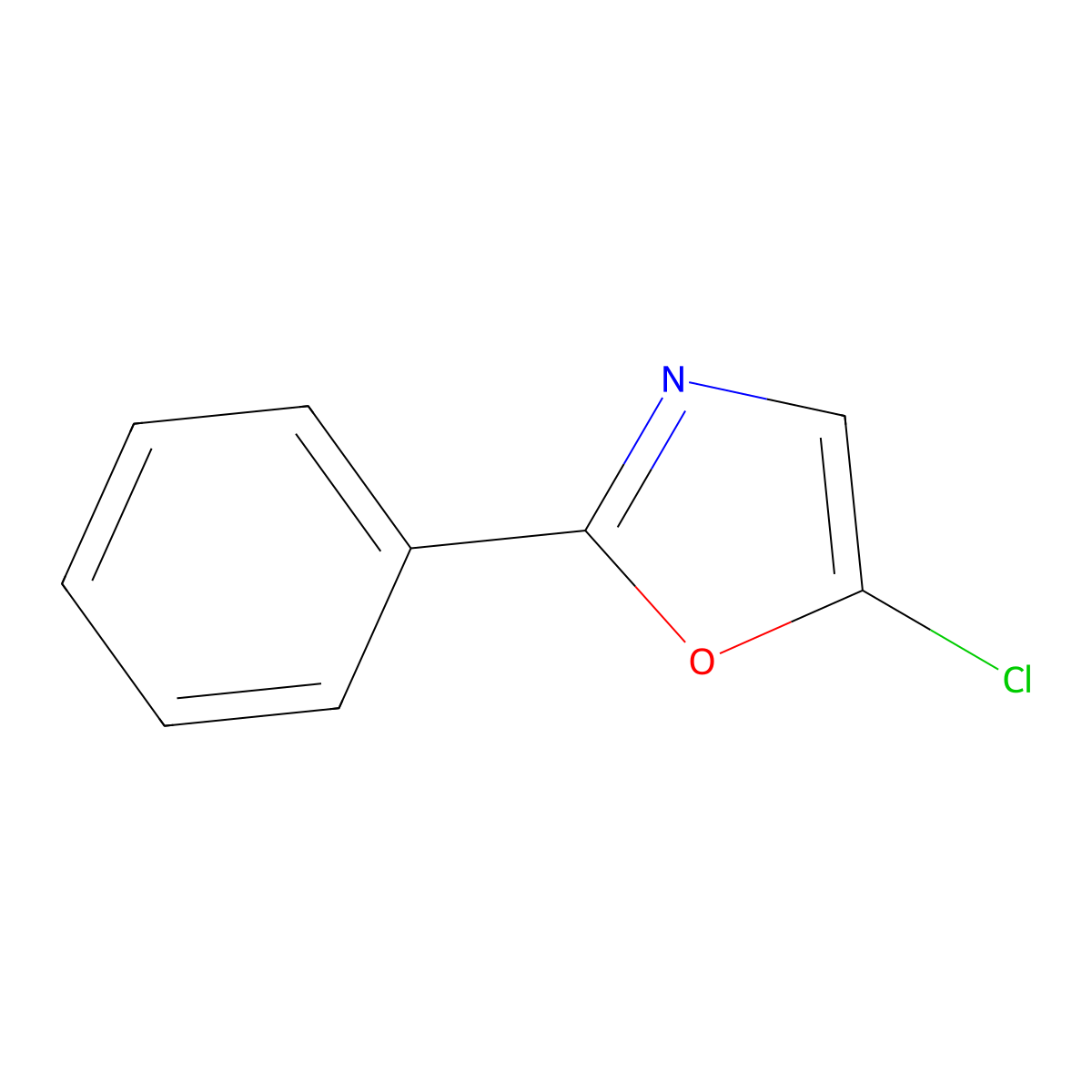 5-Chloro-2-phenyloxazole molecular structure, CAS 52131-62-1