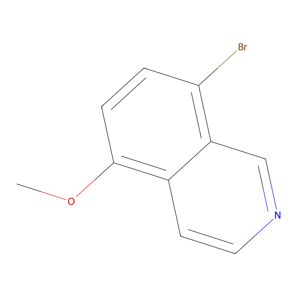 8-Bromo-5-methoxyisoquinoline molecular structure, CAS 521313-45-1