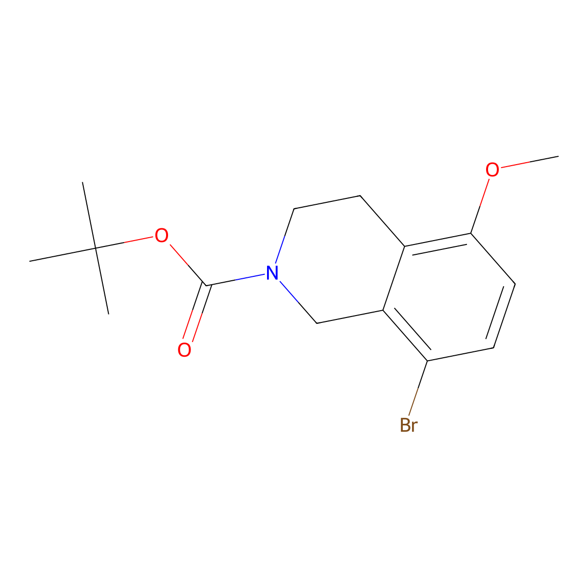 tert-Butyl 8-bromo-5-methoxy-3,4-dihydroisoquinoline-2(1H)-carboxylate molecular structure, CAS 521313-64-4