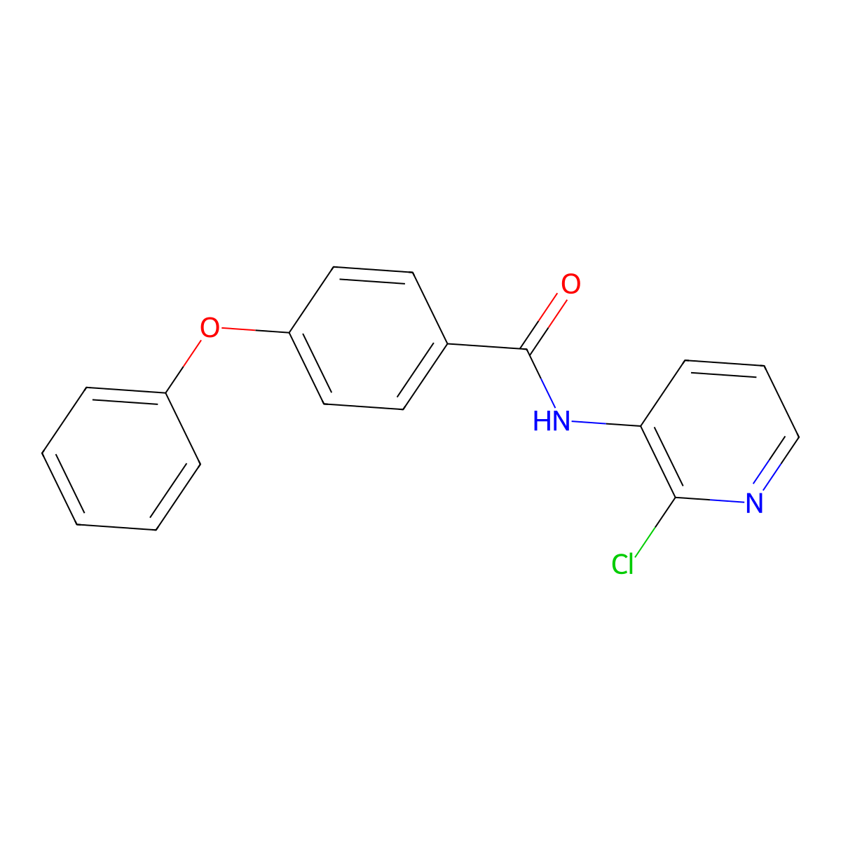 N-(2-chloro-3-pyridinyl)-4-phenoxybenzamide molecular structure, CAS 521317-90-8