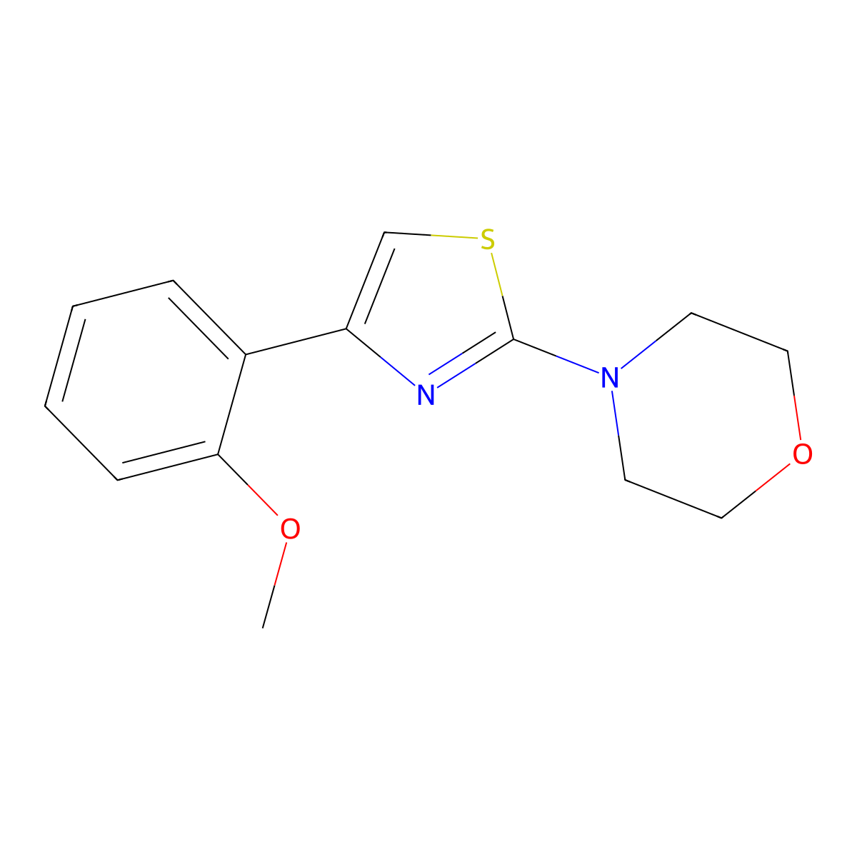 4-[4-(2-Methoxyphenyl)-1,3-thiazol-2-yl]morpholine molecular structure, CAS 521318-88-7