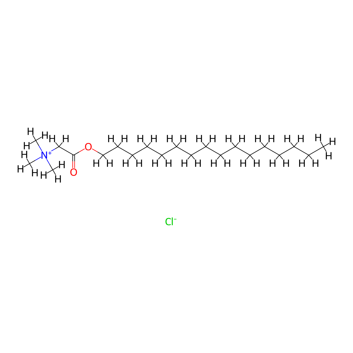 Ethanaminium, 2-(hexadecyloxy)-N,N,N-trimethyl-2-oxo-, chloride molecular structure, CAS 52132-48-6