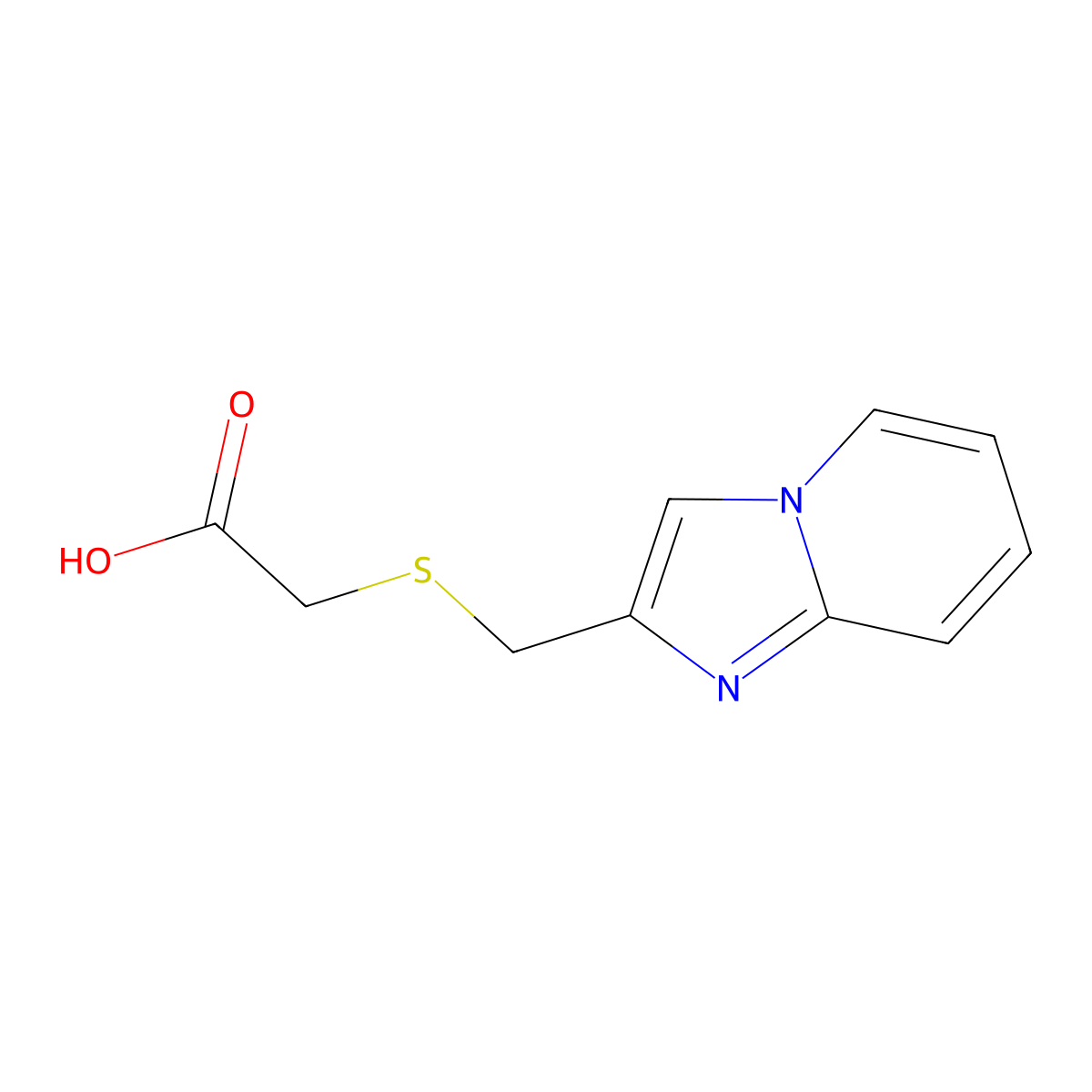 2-({Imidazo[1,2-a]pyridin-2-ylmethyl}sulfanyl)acetic acid molecular structure, CAS 521320-92-3