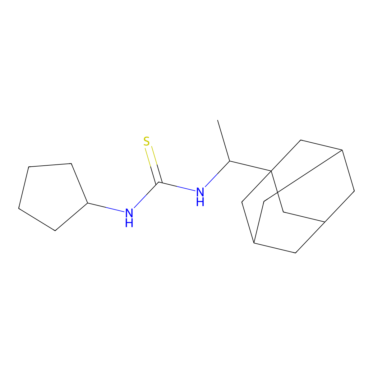 1-[1-(1-Adamantyl)ethyl]-3-cyclopentylthiourea molecular structure, CAS 521327-71-9