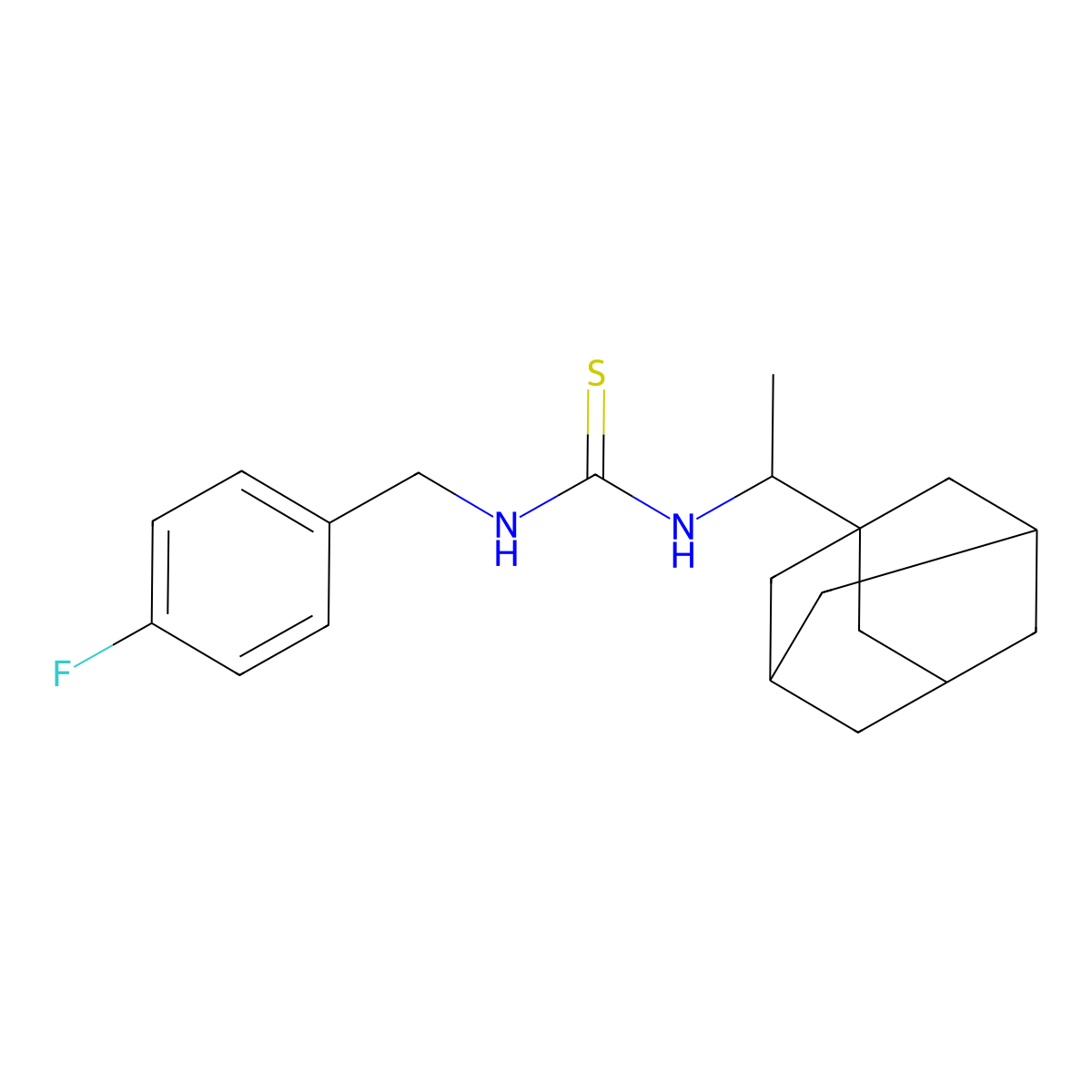 1-[1-(1-Adamantyl)ethyl]-3-[(4-fluorophenyl)methyl]thiourea molecular structure, CAS 521327-74-2