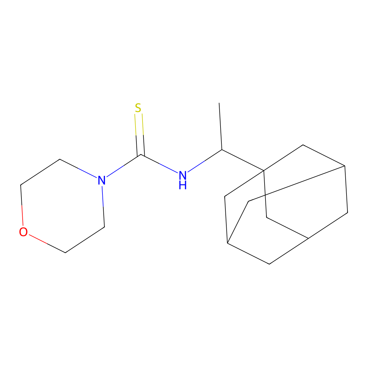 N-[1-(1-adamantyl)ethyl]morpholine-4-carbothioamide molecular structure, CAS 521327-78-6
