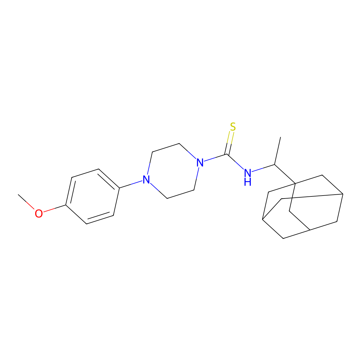 N-[1-(1-adamantyl)ethyl]-4-(4-methoxyphenyl)piperazine-1-carbothioamide molecular structure, CAS 521327-82-2
