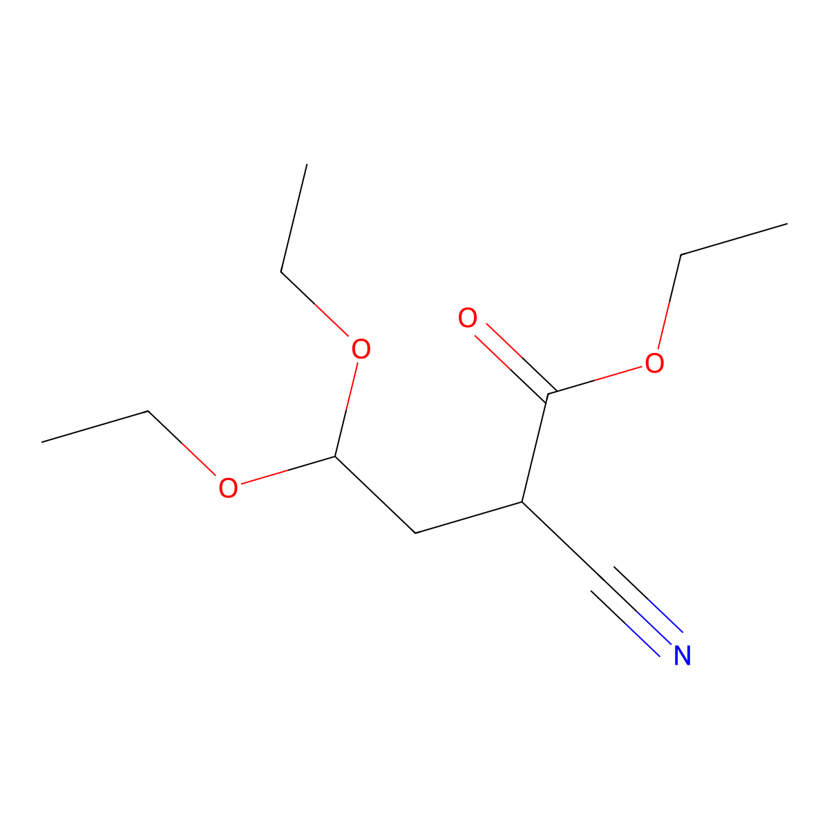 Ethyl 2-cyano-4,4-diethoxybutyrate molecular structure, CAS 52133-67-2